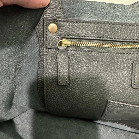 Annabel Ingall Gray Pebble Leather Tote - Picture 9 of 10